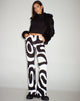 Pantalón Zoetry Blanco y Negro Remolino Óptico
