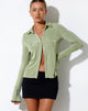 IMAGEN DE Camisa Keani en Crepé Verde Seafoam