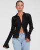 imagen de la camisa Keani en negro arrugado