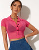 Imagen de la camisa Keliso en malla rosa
