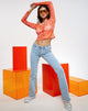 Imagen de Motel X Barbara Kristoffersen Camisa Kelly en 70s Ripple Mandarina