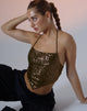 imagen de Ketida Crop Top en Drape Sequin Copper