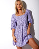 Imagen de Kezie Babydoll Dress in Dainty Daisy Lilac