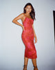 imagen de Kilia Midi Dress in Watercolour Floral Red