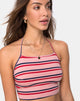 Imagen de Fonda Crop Top en 70s Stripe Pink Horizontal
