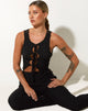 imagen de Kinara Top en Stripe Mesh Negro