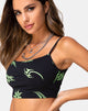 Imagen de Kini Top negro con estampado tribal