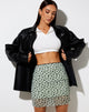 Imagen de KINNIE SKIRT SAGE FLOWER BUDS BLACK FLOCK