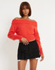 imagen de Koriya Bardot Top en Rojo