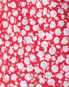 Ditsy Rose Rojo y Plata