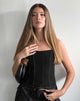imagen de Kyana Corset Top en Negro con Puntada Blanca