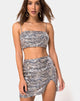 Imagen de Kylie Crop Top en tigre con lentejuelas transparentes
