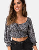 Imagen de Lancer Crop Top en Ditsy Rose Negro
