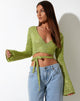 Imagen de Lania Cardi en Drape Sequin Lime Green