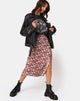 Imagen de Saika Falda Midi en Encanto Floral Rojo