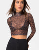 Imagen de Lara Crop Top en malla leopardo