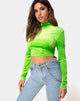 Imagen de Lara Crop top en terciopelo lima