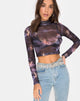 Imagen de Lara Crop Top en malla Dark Angel