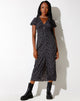 Imagen del vestido Larin Midi Dress in Dark Base Floral Negro