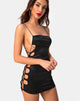 Imagen del minivestido Laticia de satén negro