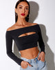 Imagen de Leja Crop Top en Polycrepe Negro