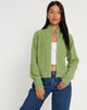 imagen de Lemila Chaqueta de punto con cremallera en verde musgo