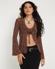Imagen de Leony Cardi en tallo de flor Flock Marrón