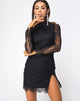 Imagen del vestido Lesora de encaje negro