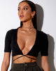 Imagen de Liena Crop Top en rib negro