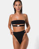 Imagen de Lin Lin Top de bikini en negro con plata Derlin