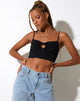 imagen de Loca Crop Top en Lycra Negro