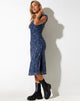 imagen de Lona Midi Dress in Flower Garden Blue