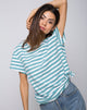 Imagen de Loose Knot Top en raya al medio