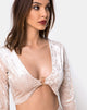 Imagen de Lorya Crop Top Crema Terciopelo Triturado