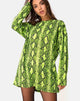 Imagen de Lotsun Jumper Dress in Snake Lime