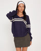 Imagen de Louna Jumper en azul peacoat con raya blanca