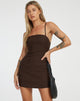 Minivestido Lovana en chocolate amargo
