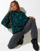Imagen de Mably Jumper en Jagged Swirl Verde y Negro
