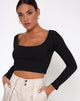 Imagen de Maby Crop Top Rib Negro