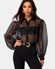 Imagen de Makiza Top de organza negro