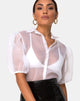 Imagen de Maloney Blusa de Organza Blanca