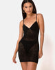 Imagen de Maneda Vestido en Croc Flock Negro