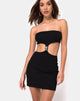 Imagen de Maraya Minivestido negro con hebilla plateada