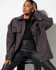 Imagen de la camisa Marcel a rayas negra y gris