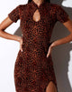 Imagen de Marlin Bodycon Dress in Ditsy Leopard Orange