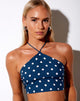 Imagen de Maudy Crop Top en Polka Navy Medio