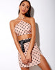 Imagen de la minifalda Sheny en New Polka Nude Negro