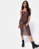 Imagen del vestido Mauna de malla leopardo