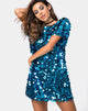 Imagen del vestido Mausi de lentejuelas cuadradas Teal