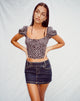 Imagen de Mazu Crop Top en Ditsy Rose Negro